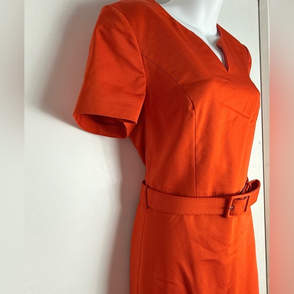J.Crew Elegant Neon Orange  Women's Dress - Picture 6 of 12